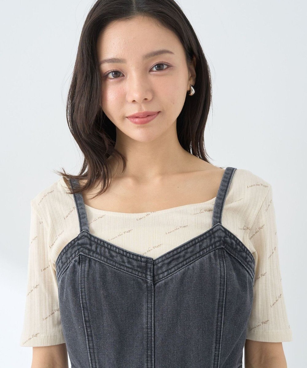 earth music&ecology サイドカットデニムキャミワンピース 