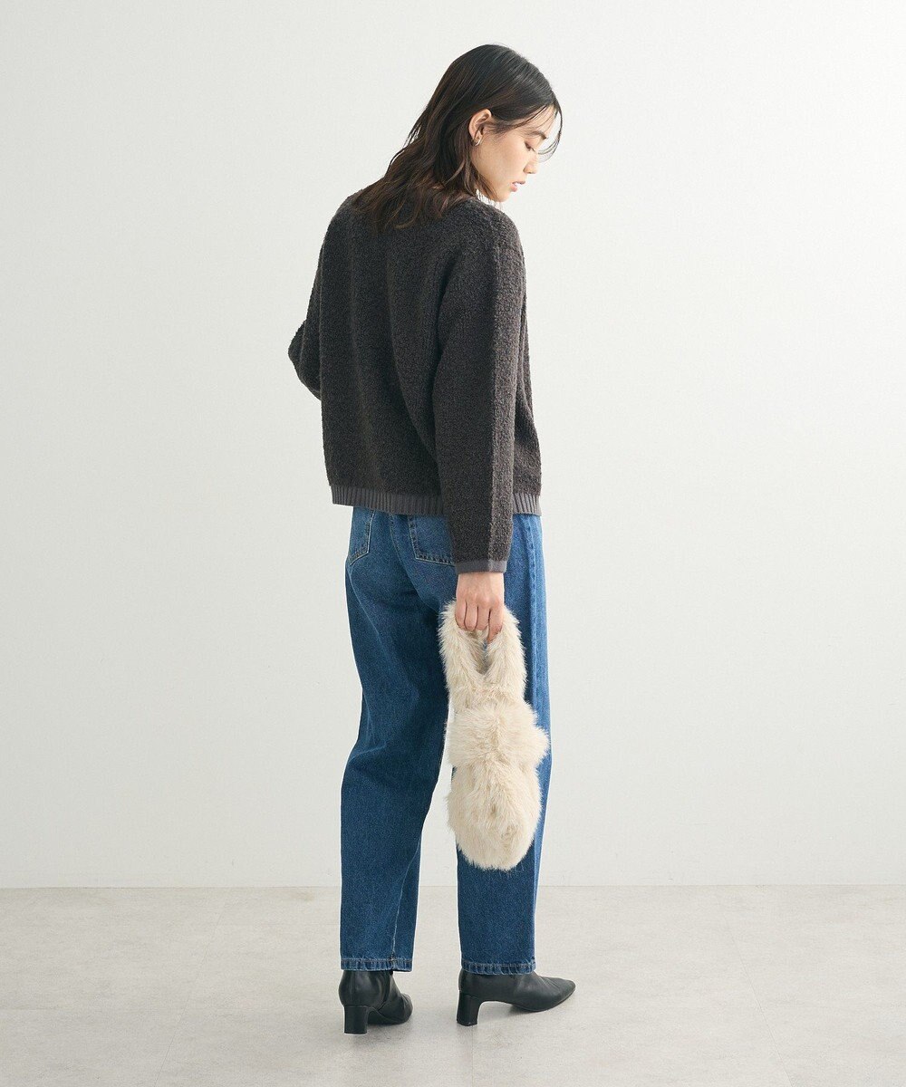 Green Parks ループ編み金釦ニットカーディガン 