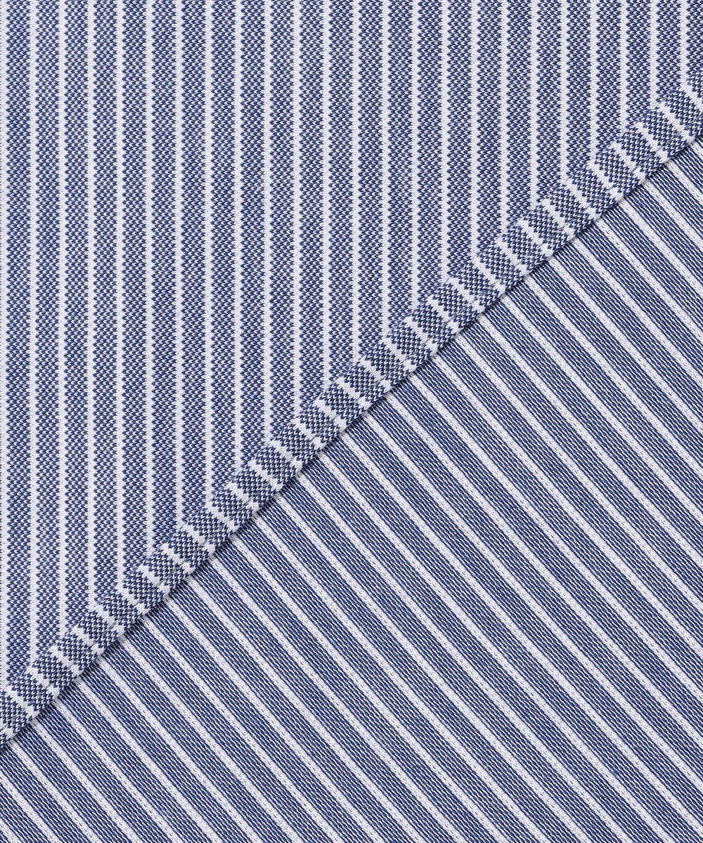 JOSEPH ABBOUD 【キングサイズ・イージーケア・ストレッチ】コンパクトジャージーヘアラインストライプ シャツ 