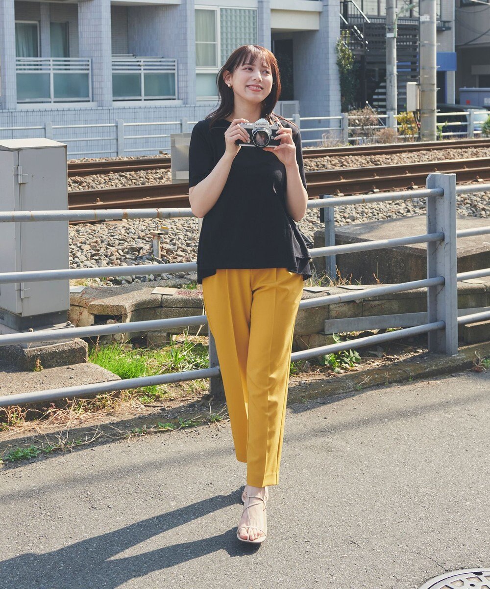 Feroux 【UVケア】バックペプラムチュニック Tシャツ 