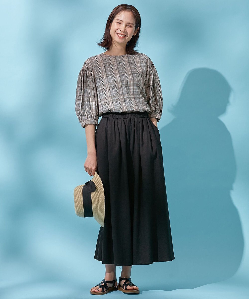 ANY 【ウエストゴム/接触冷感/UVケア】清涼リネンスカーチョ 