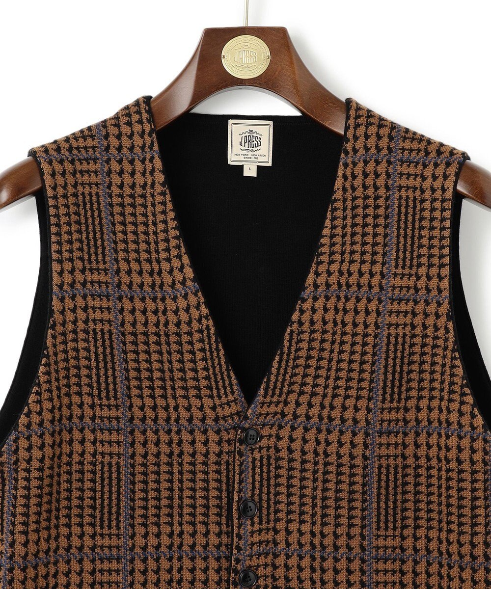 J.PRESS MEN ダブルジャガードニットベスト 