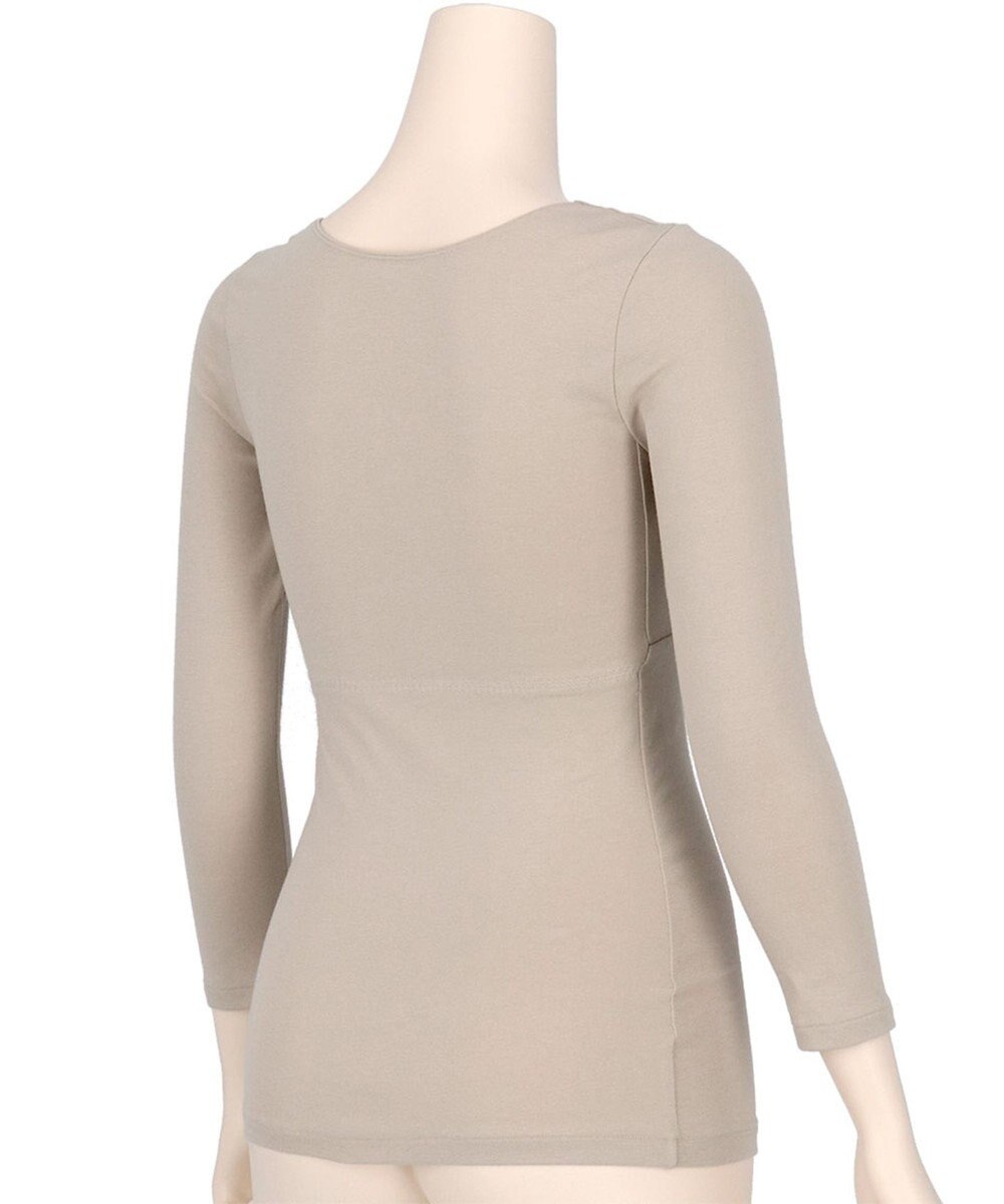 Wing カップ付きあったかインナー オーガニックコットン混(身生地部) ムレにくい 【綿の贅沢 オーガニック】 8分袖 長袖 秋 冬 ET4833 ウイング／ワコール 