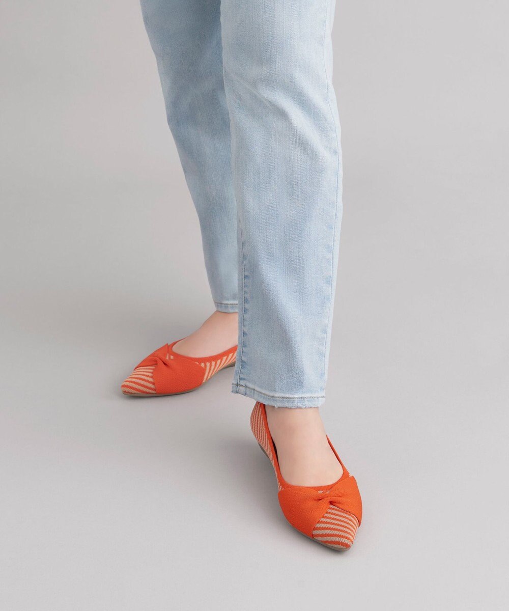 steppi 【洗える/撥水】リボン ポインテッド パンプス 