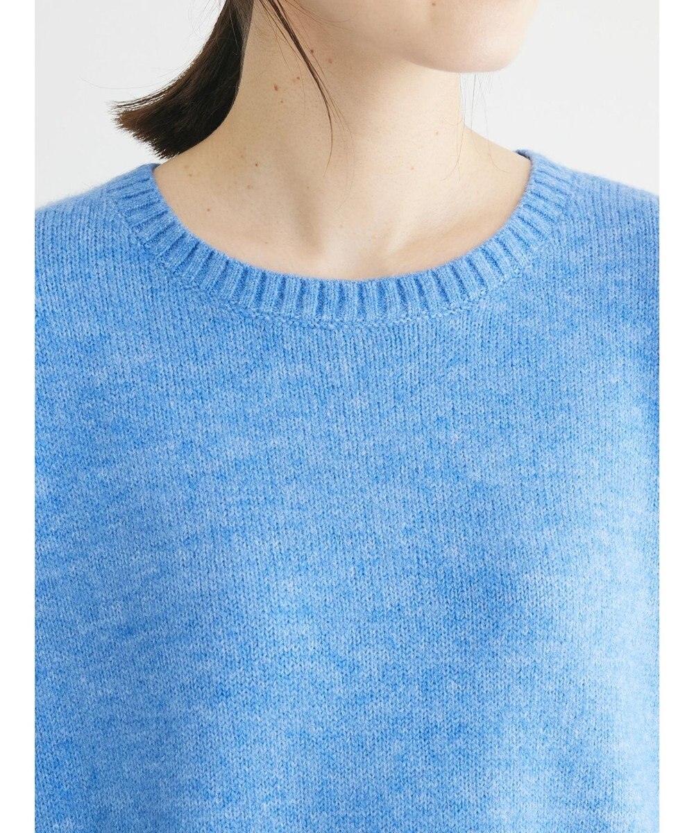 Green Parks ｆｕｗａっとメランジ袖リブ長めニットプルオーバー 