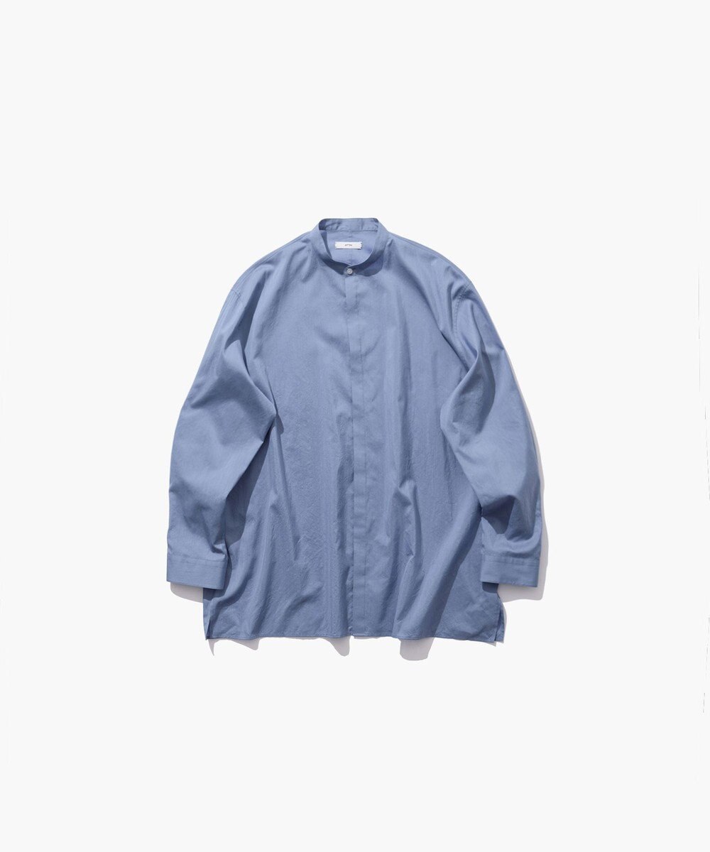 ATON COTTON SILK | スタンドカラーシャツ 