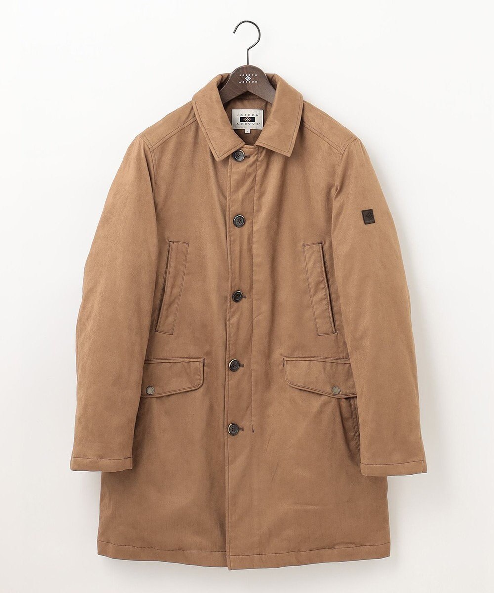 JOSEPH ABBOUD 【キルトレスダウン】ナチュラルダイスウェード ダウンコート 