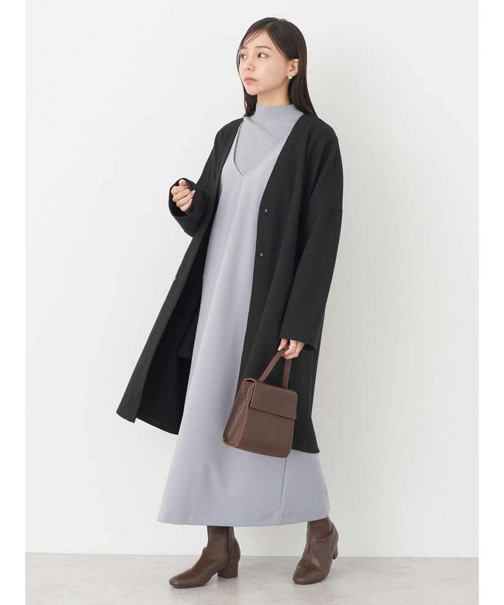 earth music&ecology 圧縮風ポンチコーディガン 