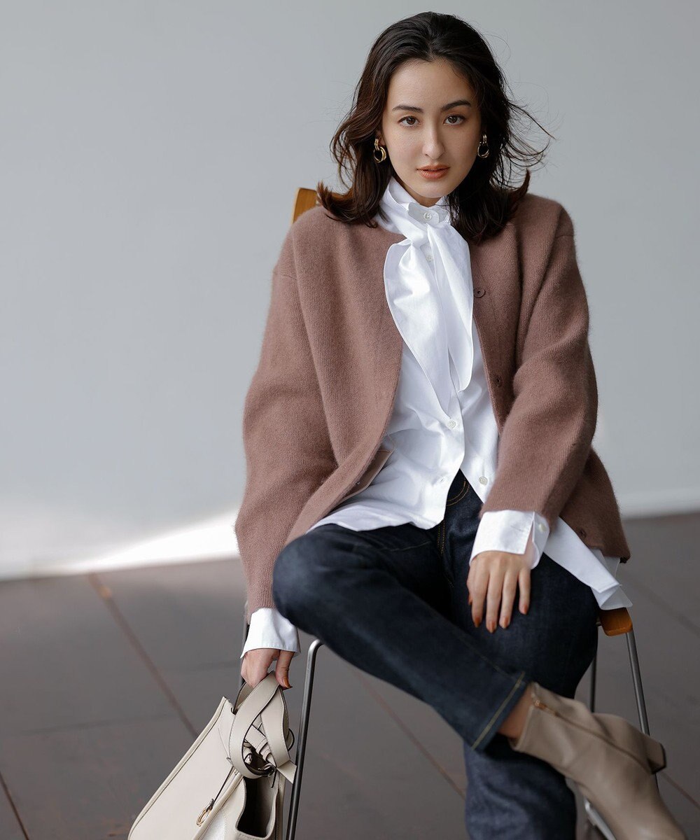 23区 L CANCLINI スカーフ ディテール シャツ 