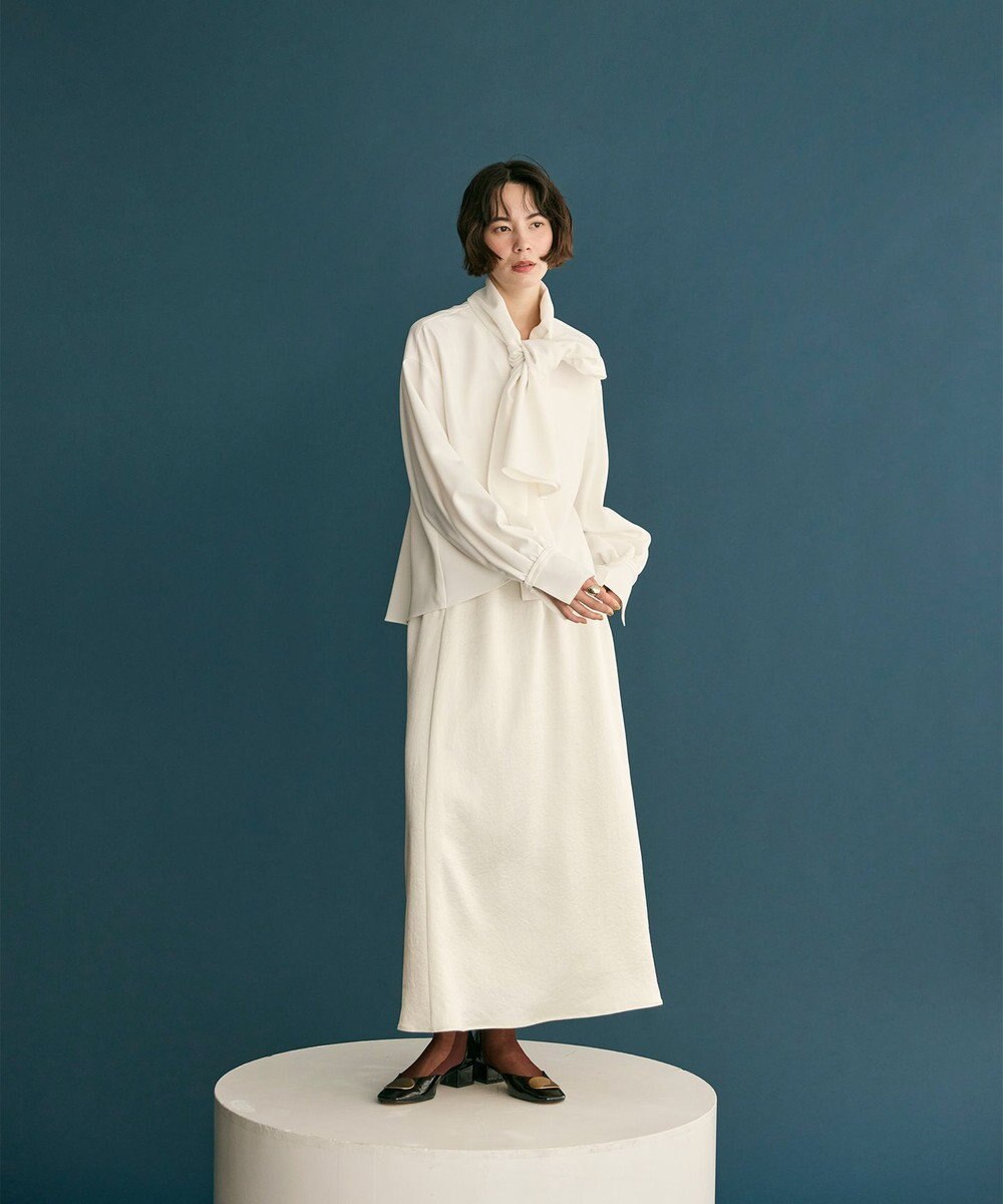 #Newans 【洗濯機可】ビックリボンパウダリーブラウス 