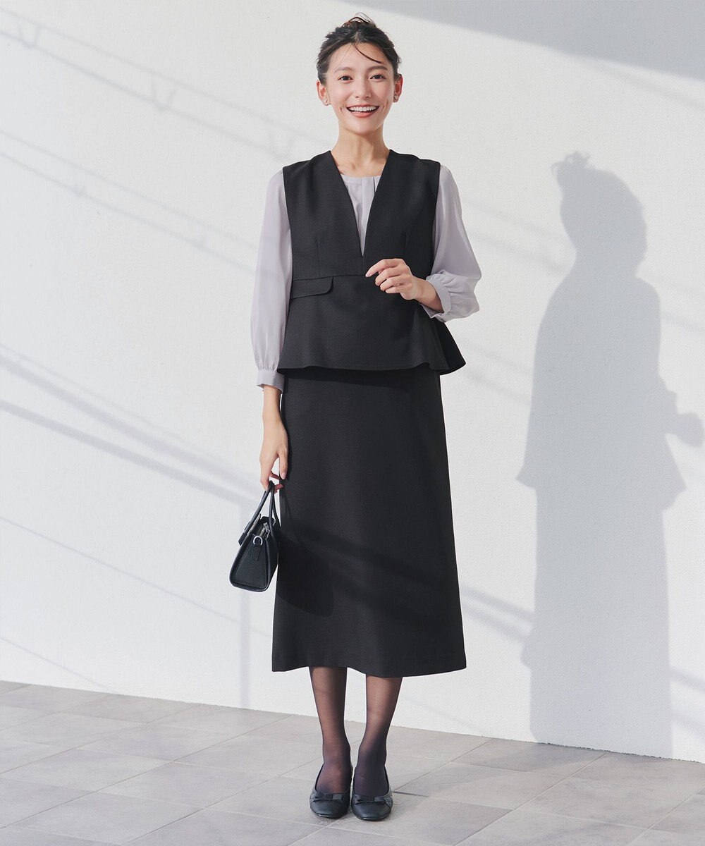 Tiaclasse 【洗える】アシンメトリードレープブラウス 