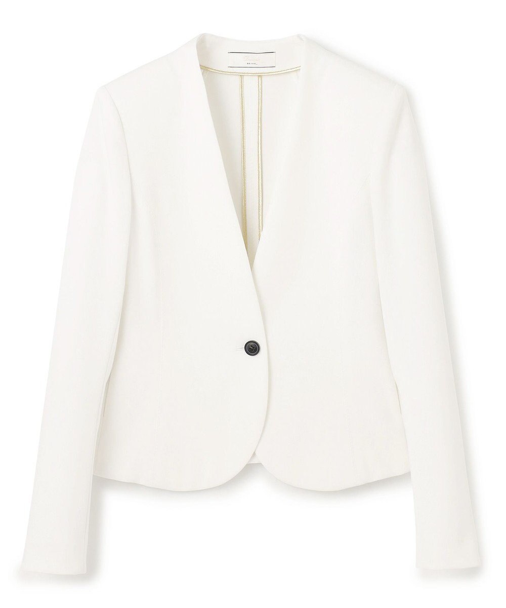 BEIGE， 【L-size・セットアップ対応】LUIZA / ノーカラージャケット 