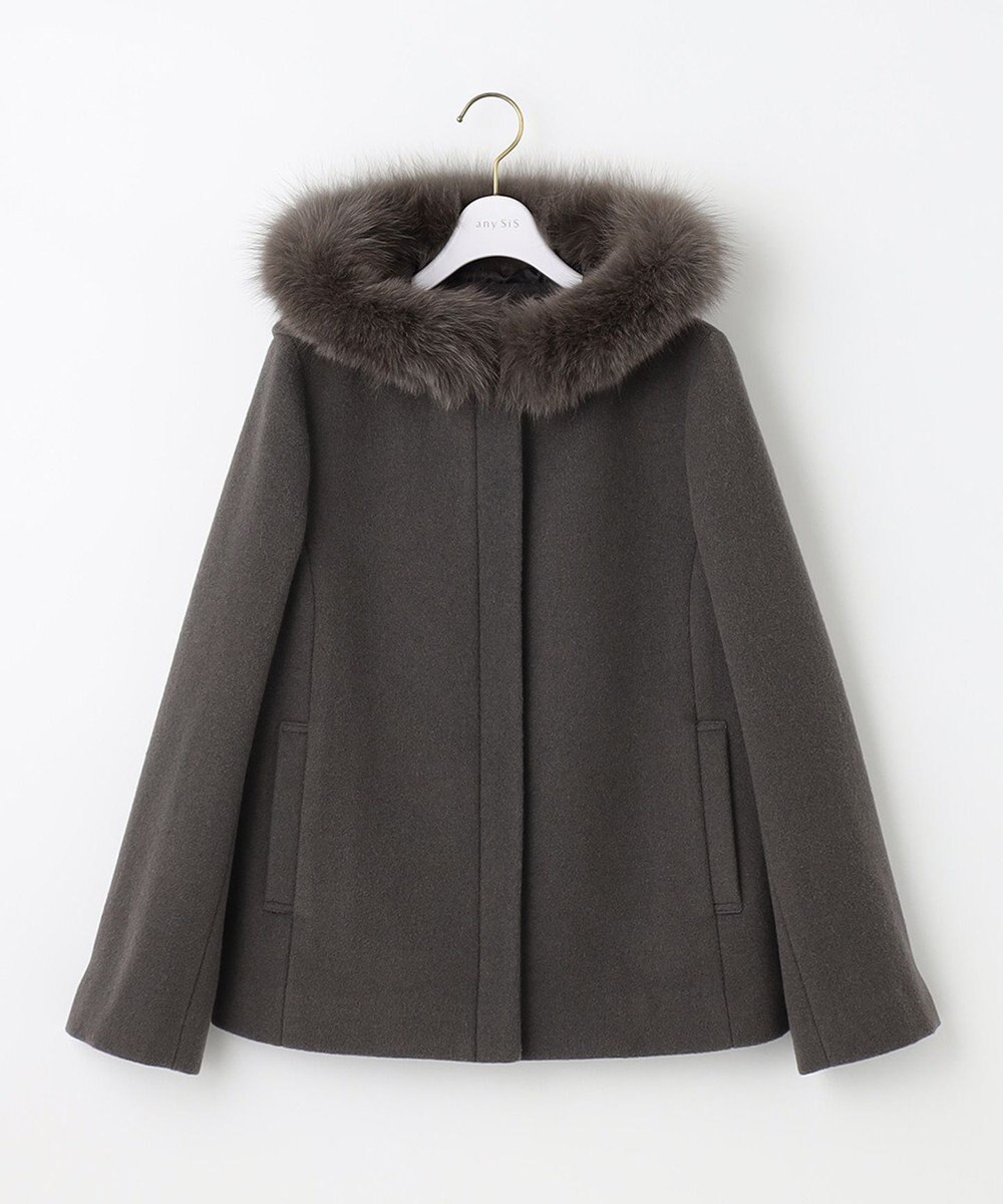 ANY SIS 【美人百花11月号掲載】2WAYスーペリアファインウールモッサ コート 