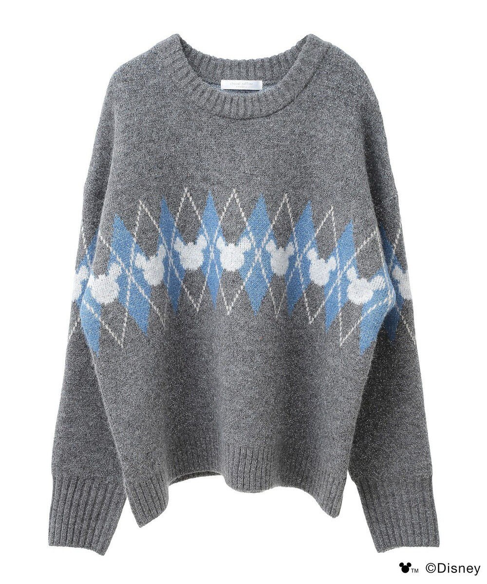 Green Parks ミッキー＆フレンズ／アーガイル柄ニット 