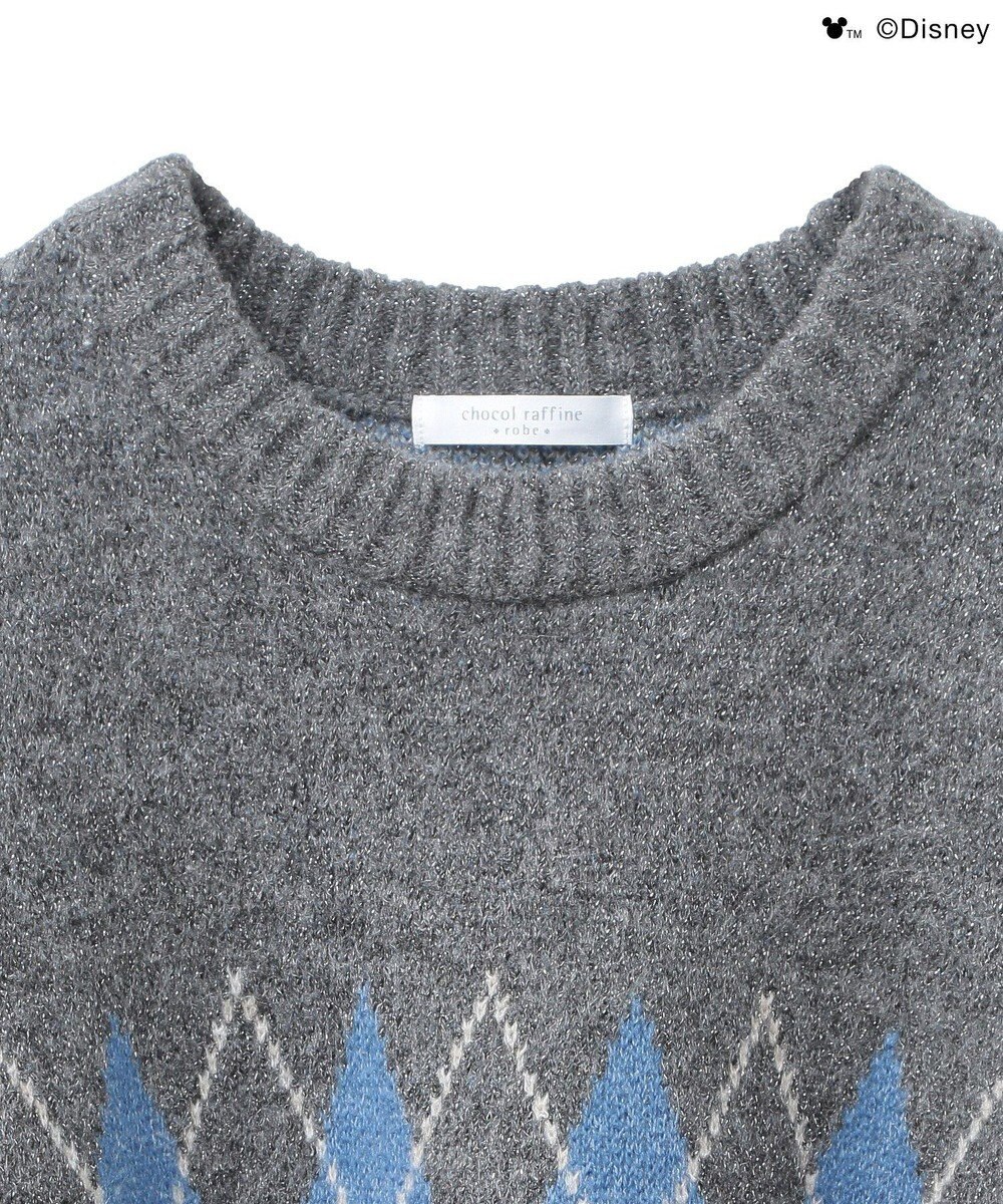 Green Parks ミッキー＆フレンズ／アーガイル柄ニット 