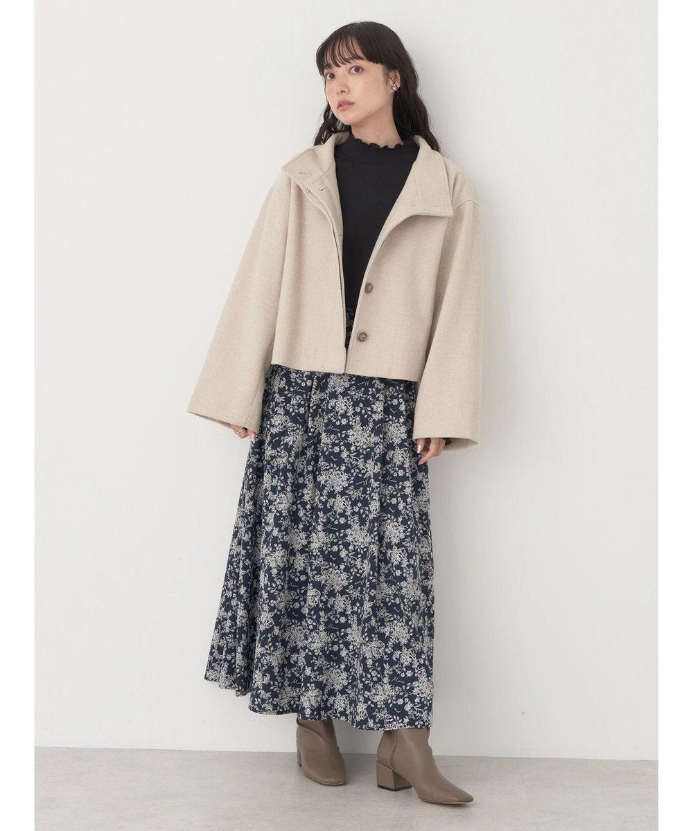 earth music&ecology チェーンリブハイネックプルオーバー 