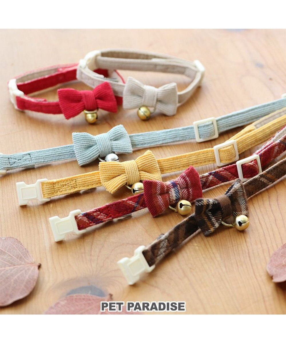 PET PARADISE 猫用 首輪 タータンチェック 【小】 【中】  レッドチェック 
