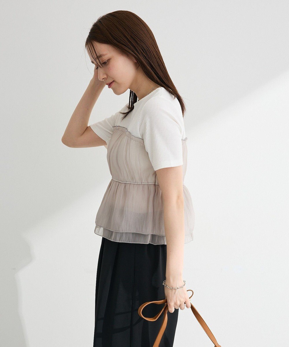 Green Parks オーガンジービスチェドッキング半袖プルオーハ 