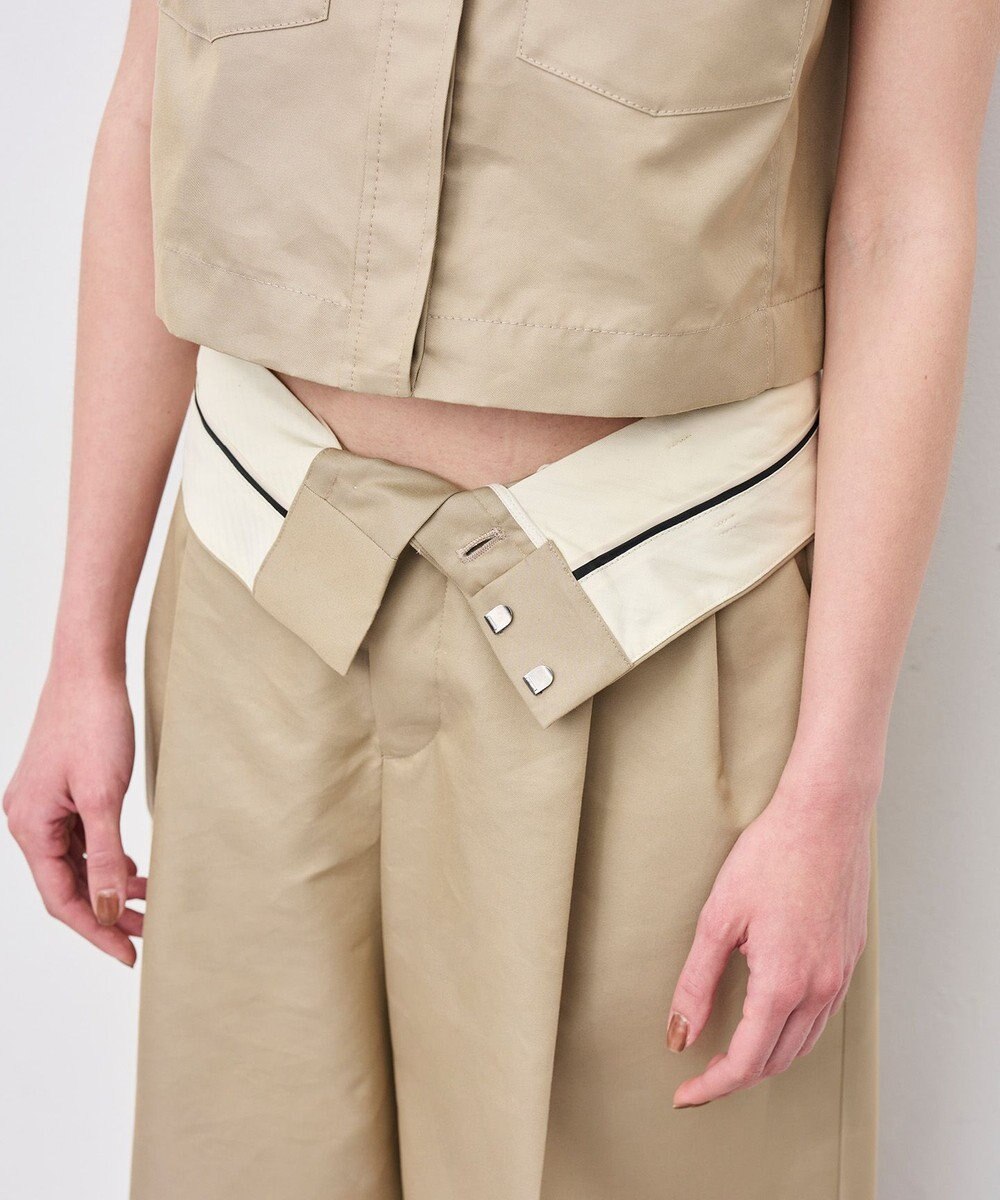 uncrave チノギャバジン ワイドトラウザー 