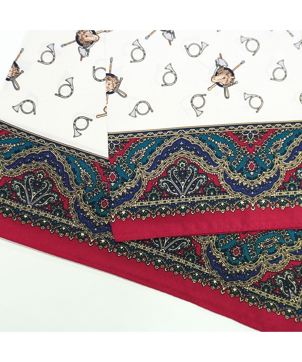 Marca 【伝統横濱スカーフ】ホルン  小判 シルクツイル スカーフ 