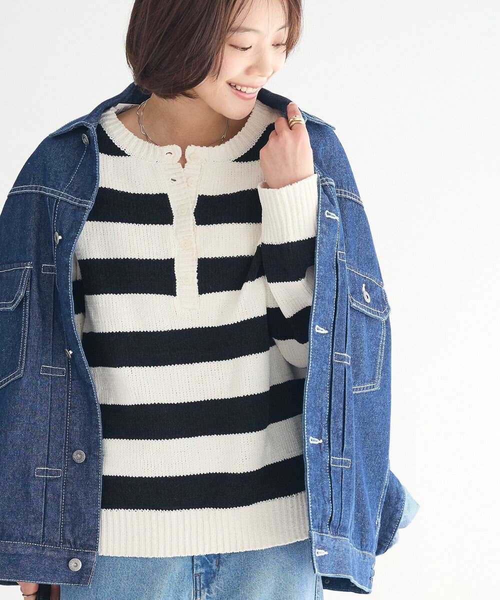 CRAFT STANDARD BOUTIQUE ヘンリーネックモールニットプルオーバー 