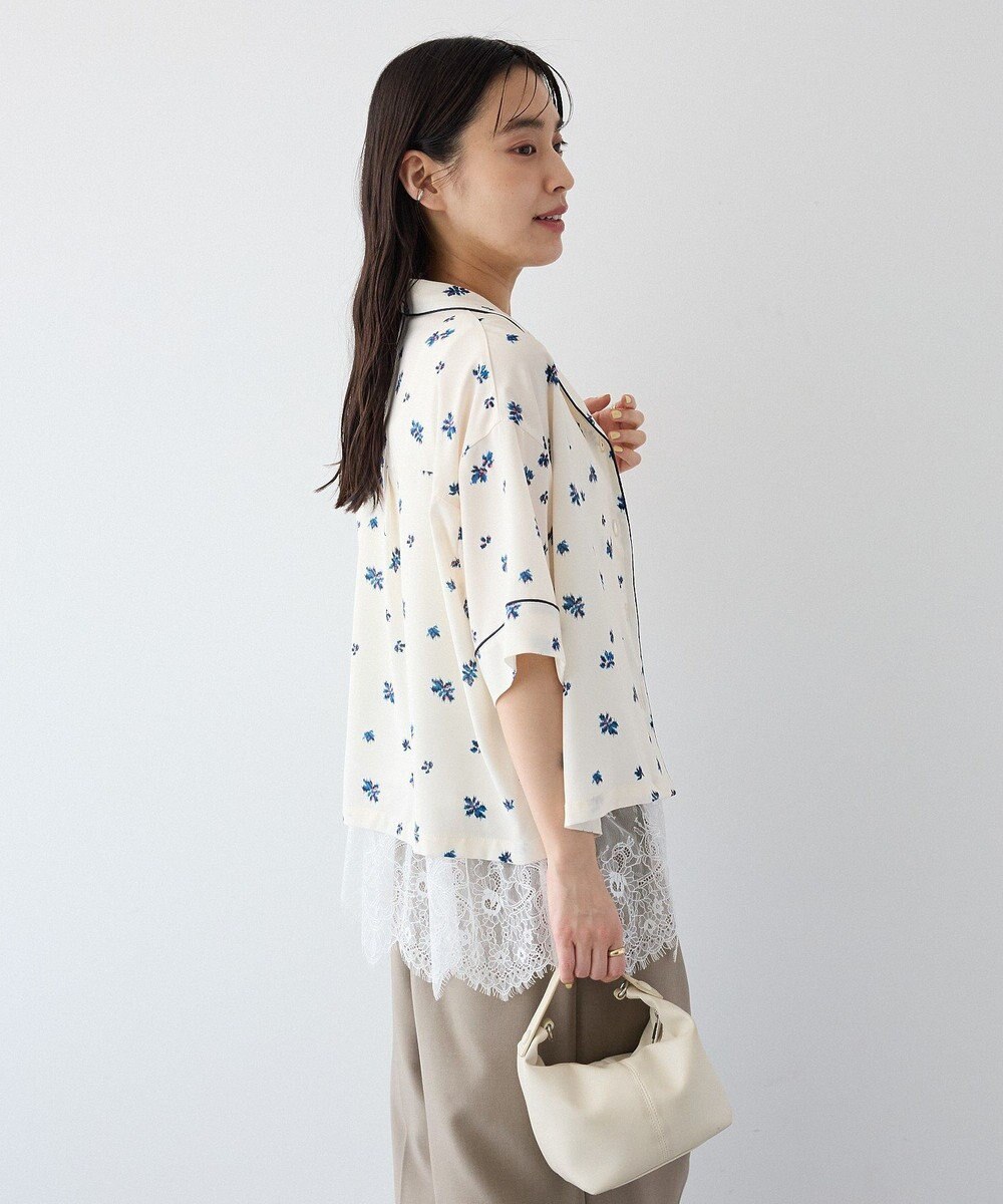 CRAFT STANDARD BOUTIQUE ボタニカルプリントオープンカラーシャツ 