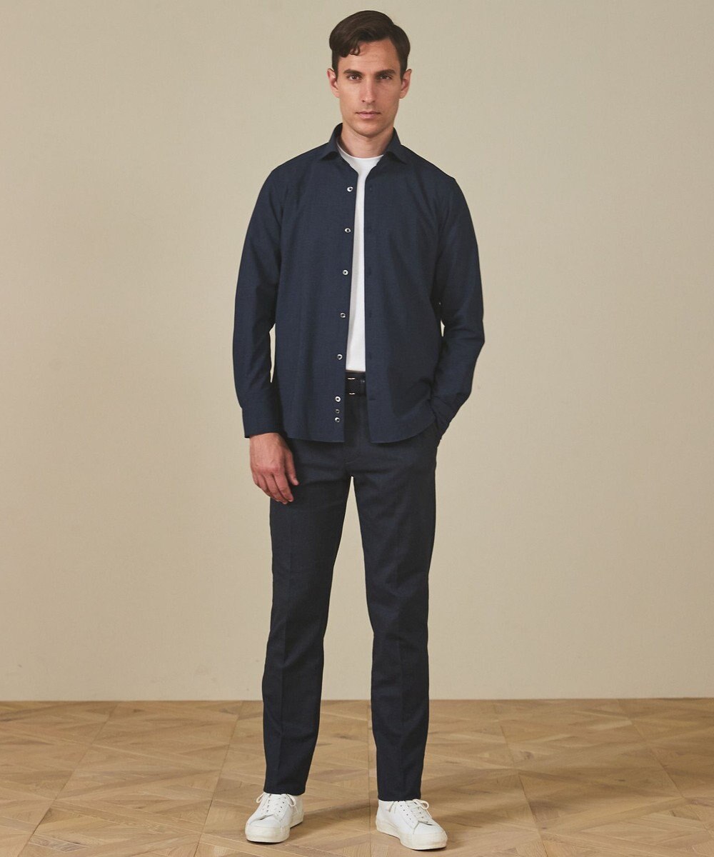 GOTAIRIKU 仕事で着られる綿100%【クルー以上モック未満】カバーネック DRESS Tシャツ(26年モデル) 