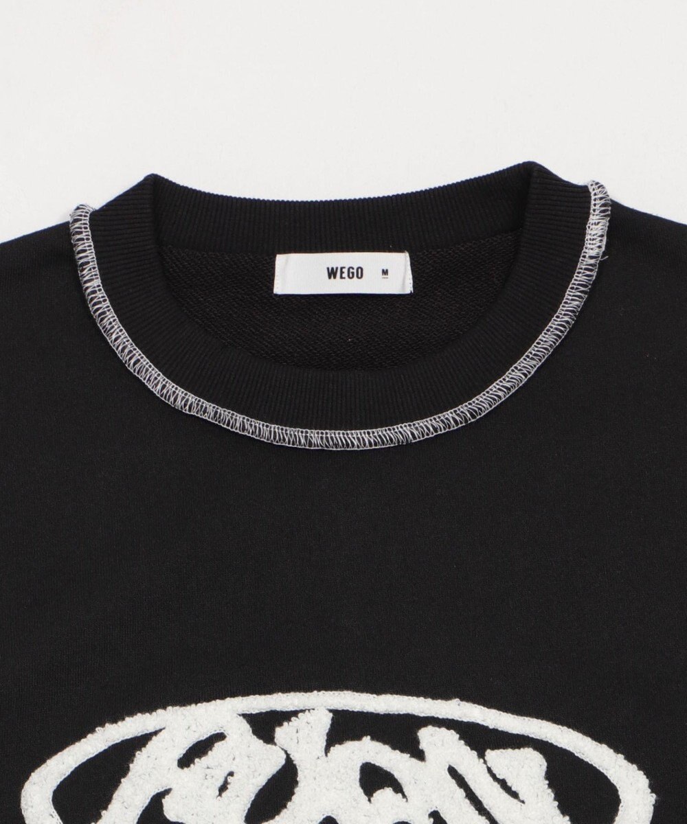 WEGO 【ユニセックス着用ITEM】ショートカラーステッチサガラロゴプルオーバー 
