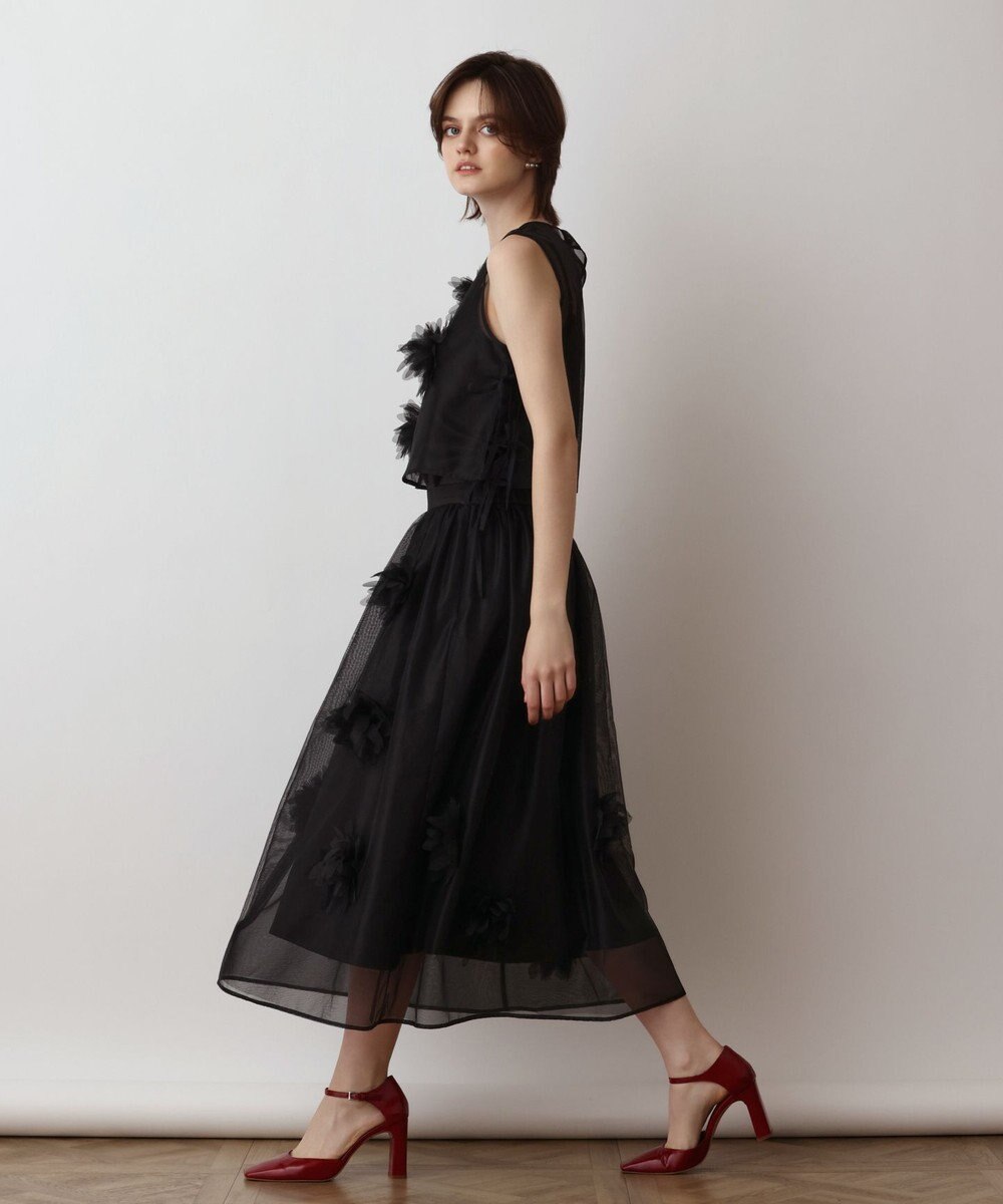 GRACE CONTINENTAL メッシュフラワースカート 