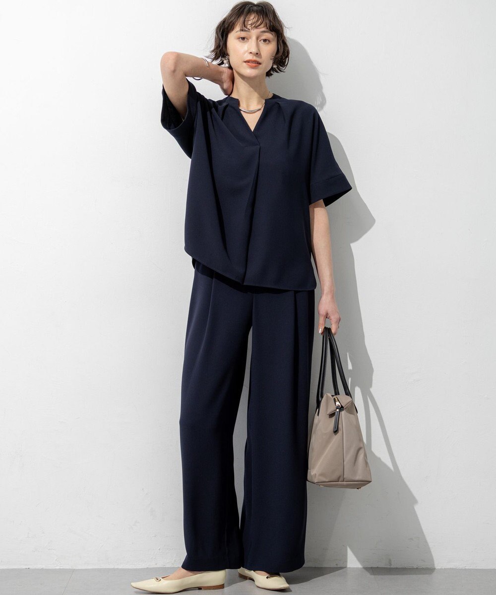 23区 S 【WEB&一部店舗限定】ストレッチジョーゼット ワイドパンツ 