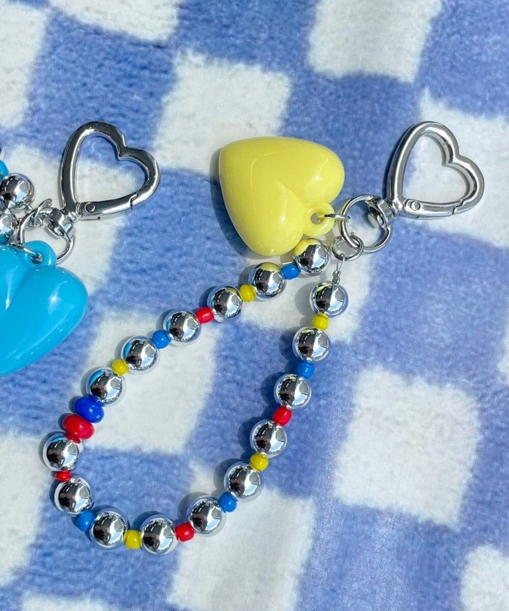 WEGO ハートメタルビーズキーホルダー 