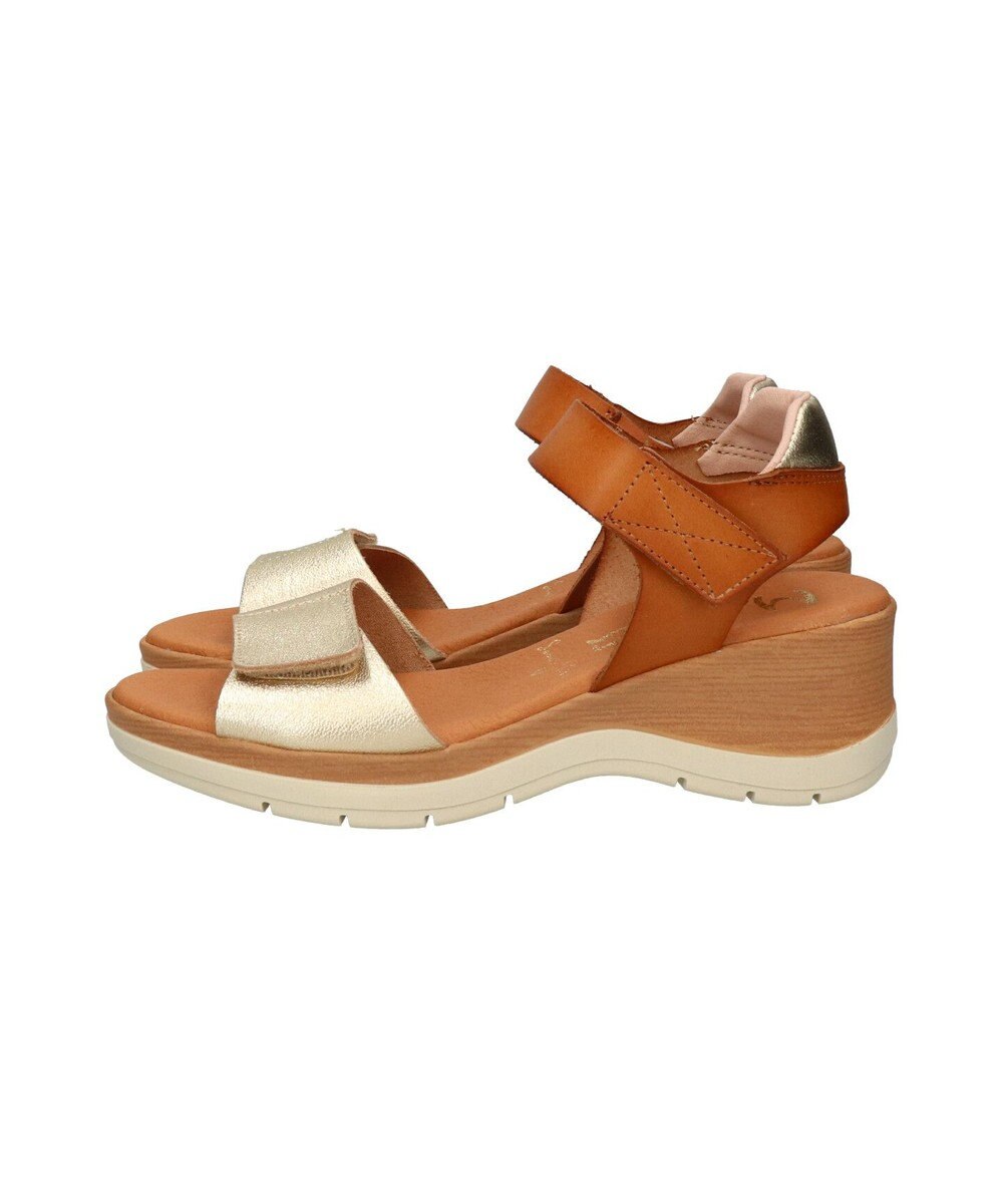 INTER-CHAUSSURES 【Marila】異素材コンビウエッジサンダル 