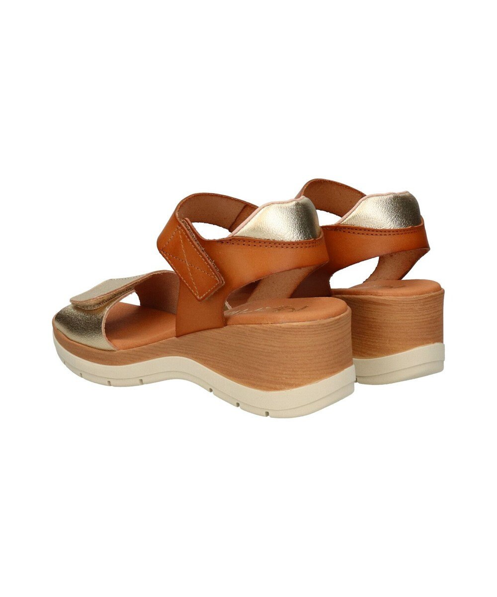 INTER-CHAUSSURES 【Marila】異素材コンビウエッジサンダル 