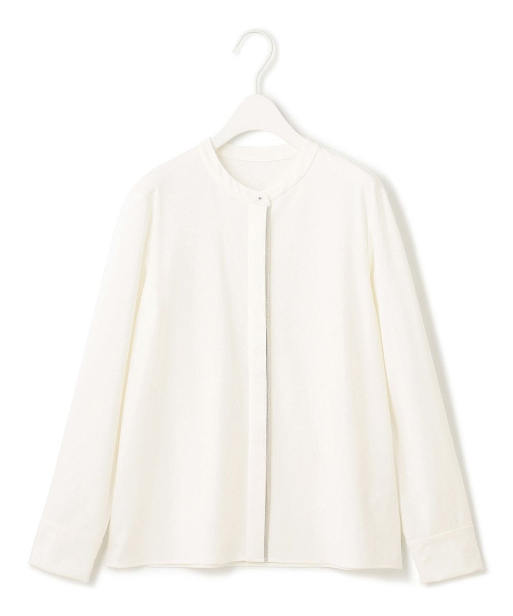 ICB L 【洗える】コンパクトモクロディ バンドカラーカットソー 