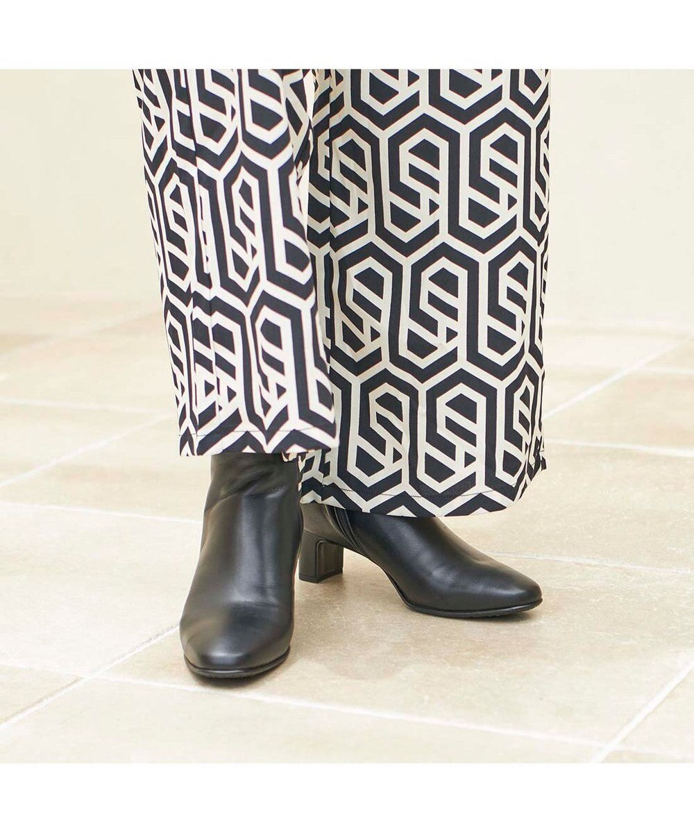 MODE ET JACOMO <D'ICI>ラウンドスクエアトゥショートブーツ 