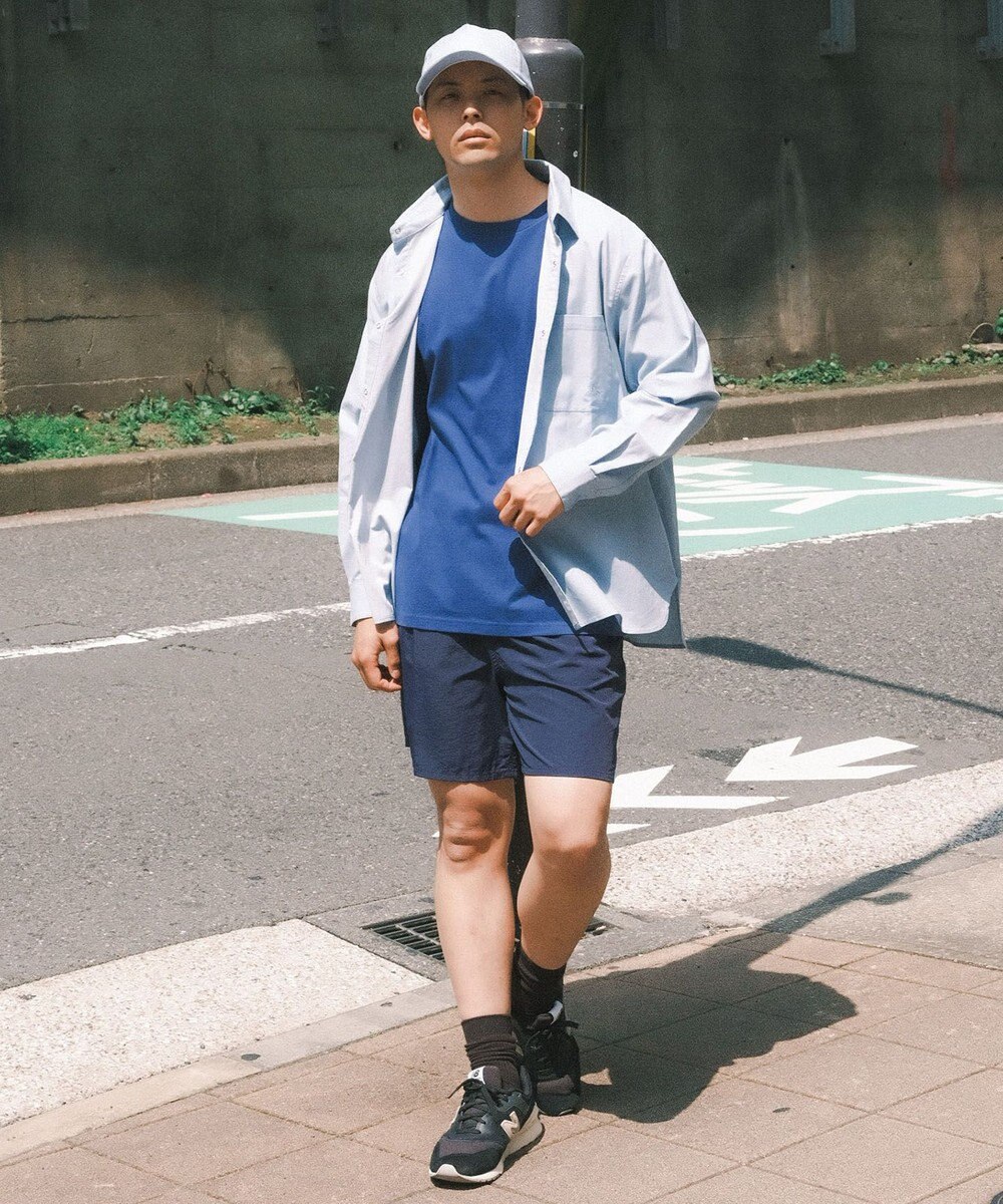 SHARE PARK MENS 【UVカット・撥水・ストレッチ】イージーデニムレギュラーカラーシャツ 