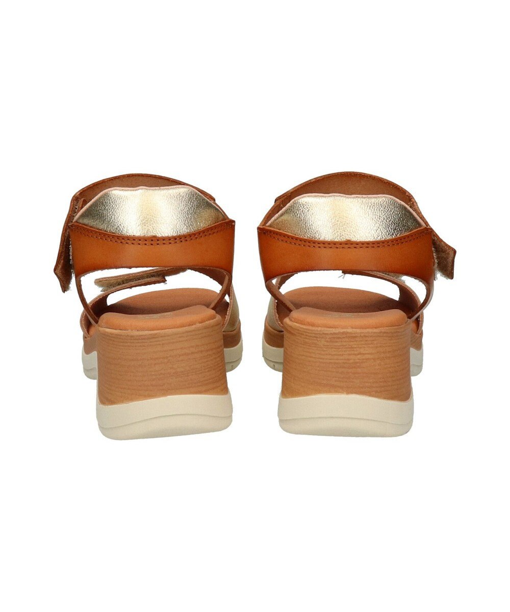 INTER-CHAUSSURES 【Marila】異素材コンビウエッジサンダル 
