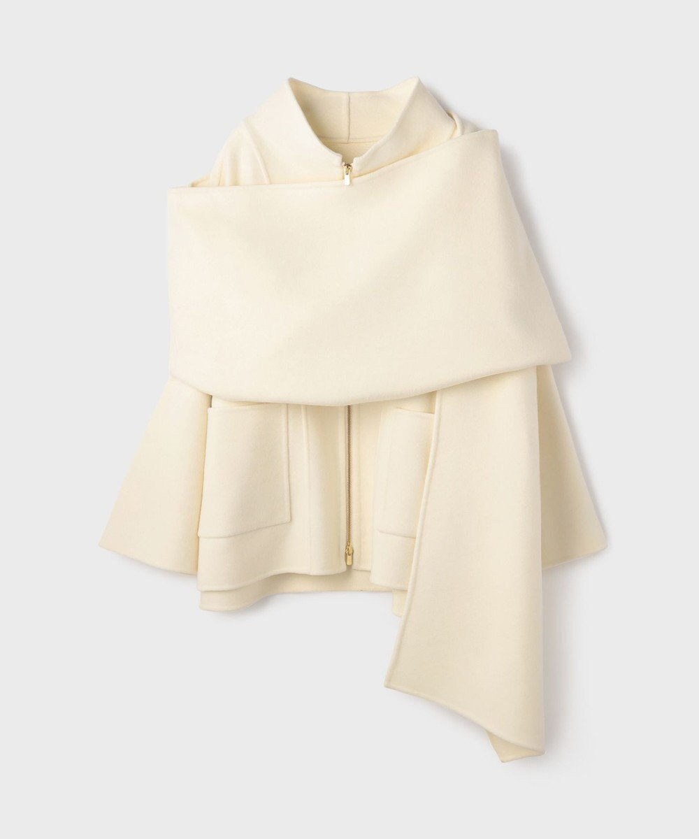 GRACE CONTINENTAL ストール付リバージップブルゾン 