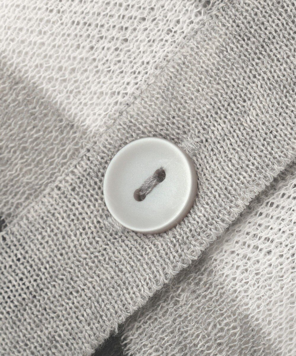 Green Parks 衿付き７分袖ニットプルオーバー 