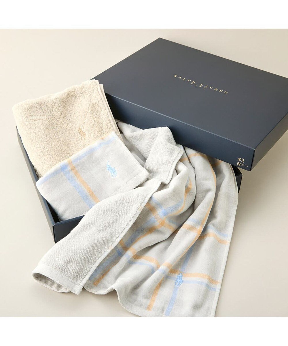 PRESENTERS ROOM POLO RALPH LAUREN HOME(ポロ ラルフ ローレン ホーム) / ESTELLA PLAID タオルギフトセット(NEUTRAL) 
