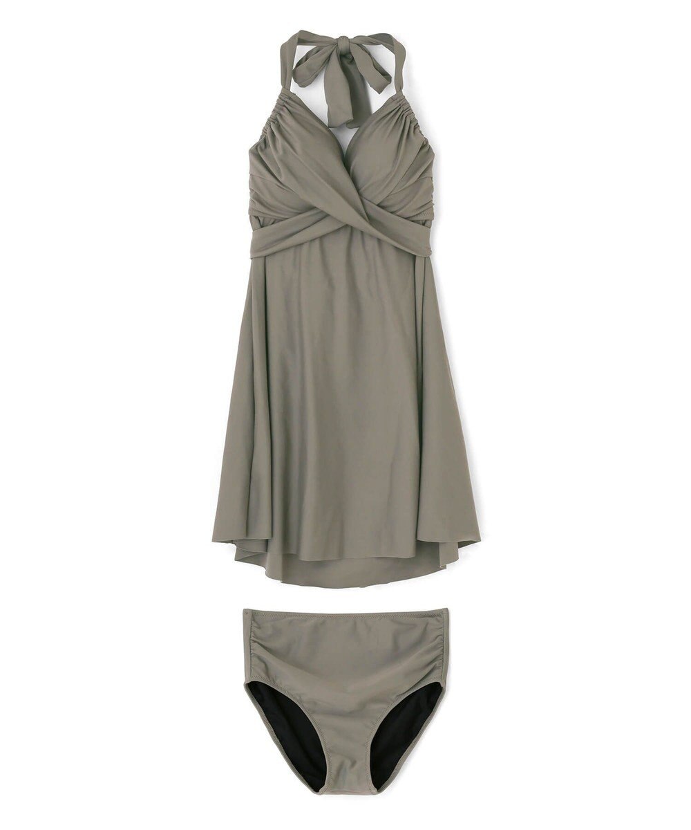 San-ai Resort（三愛水着楽園） ワコール定番商品カップ使用、GHIカップの大きなお胸に対応【グラマラスフィット】クロスワイヤーAライン水着　11EF-ML・13GHI-L LL 