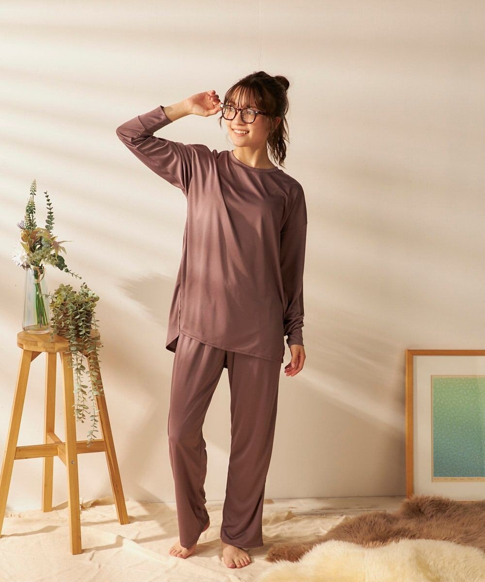 OP／FILA 【FILA】犬や猫の毛がつきにくいルームウェア上下セット/長袖 