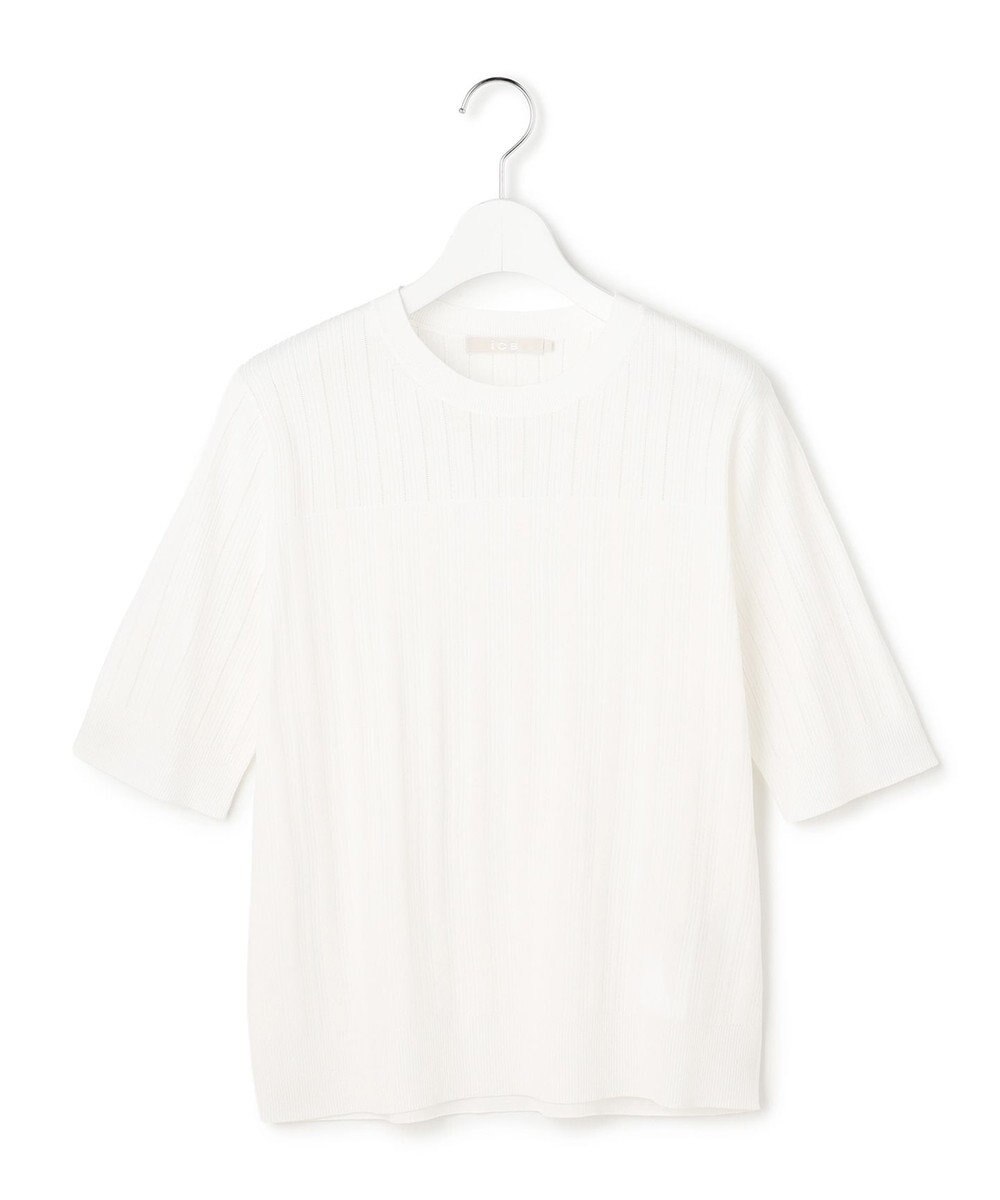 ICB L レースパターン ニット 