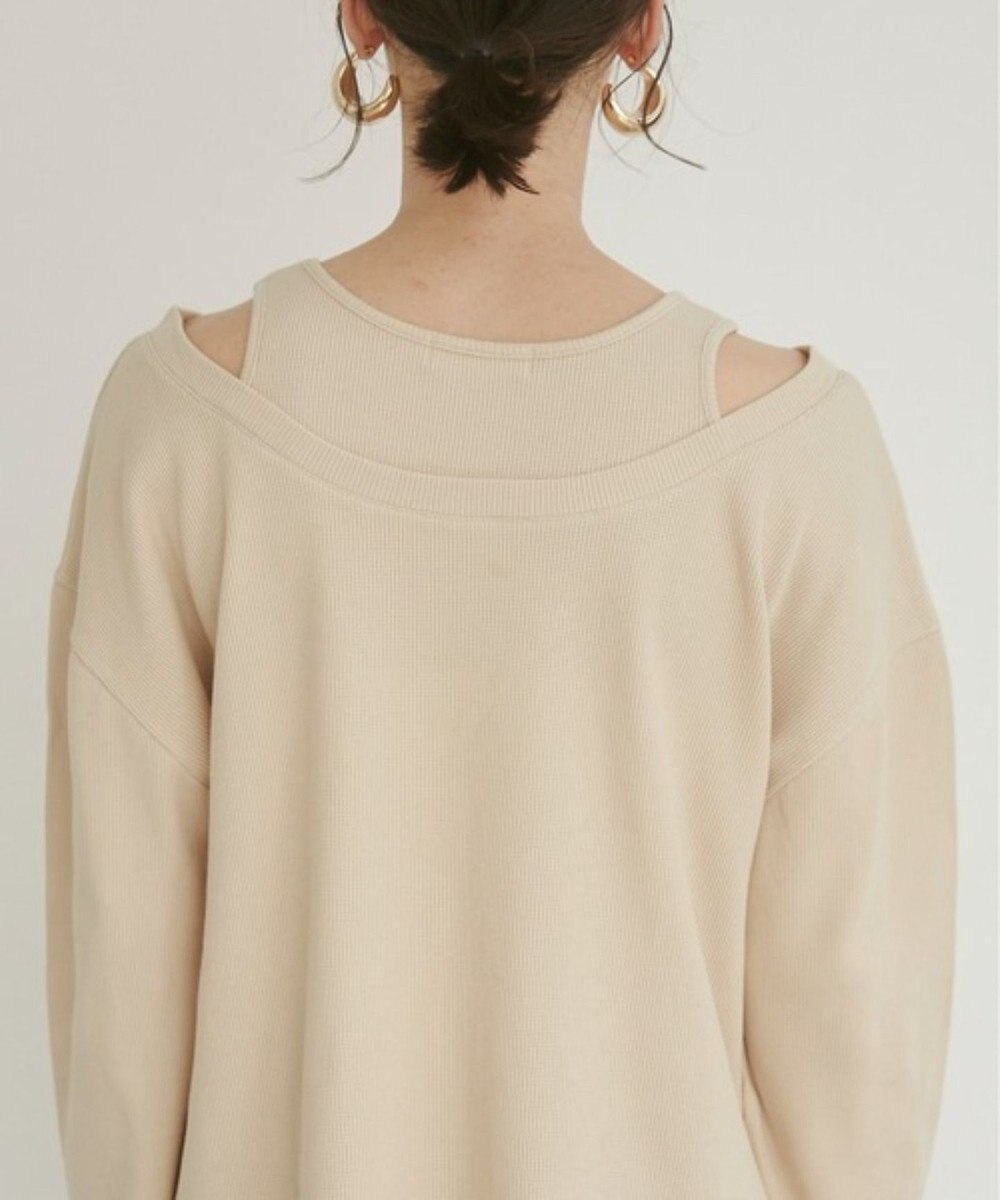 WEGO 【ANGIE VINTAGE】ワッフルフェイクレイヤードトップス 