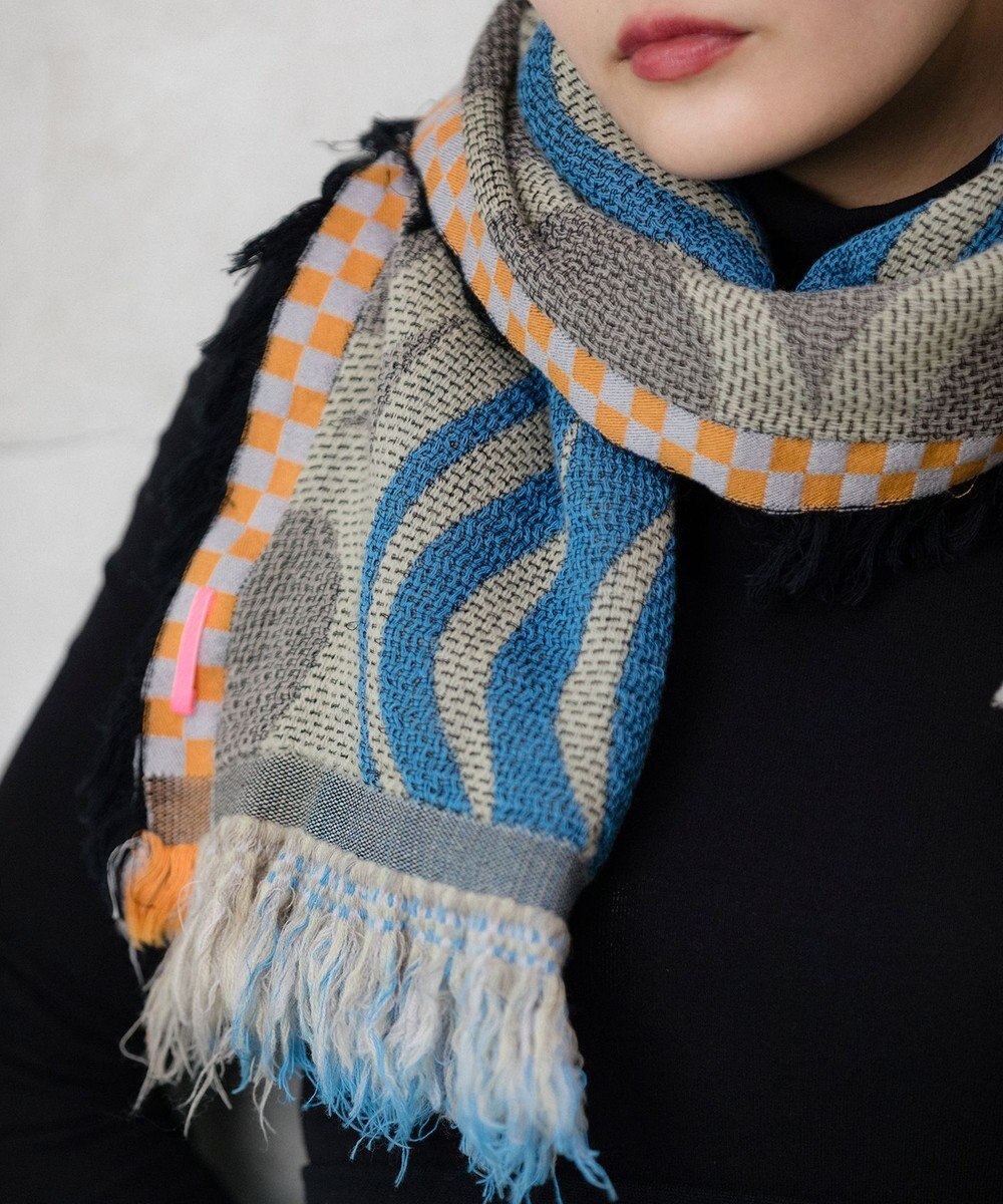 POLS 【ウール混】Breeze モヒカンウールストール 