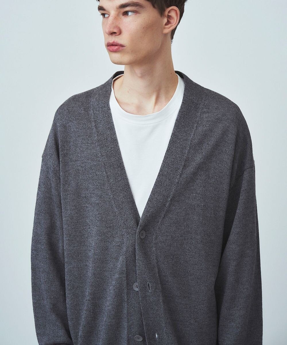 ATON WOOL WASHIオーバーサイズカーディガンUNISEX - カーディガン