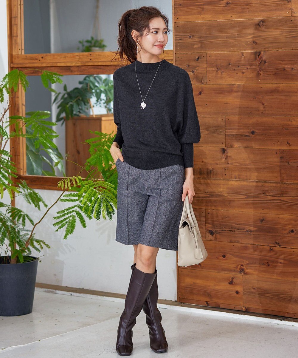 Tiaclasse L 【GOLD LABEL】【洗える】抗菌・防臭加工 ホールガーメント®ドルマンニット 