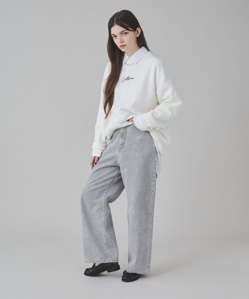 WEGO 【ユニセックス着用ITEM/SMLサイズ展開/ウエスト調整可】バギーデニムパンツ 