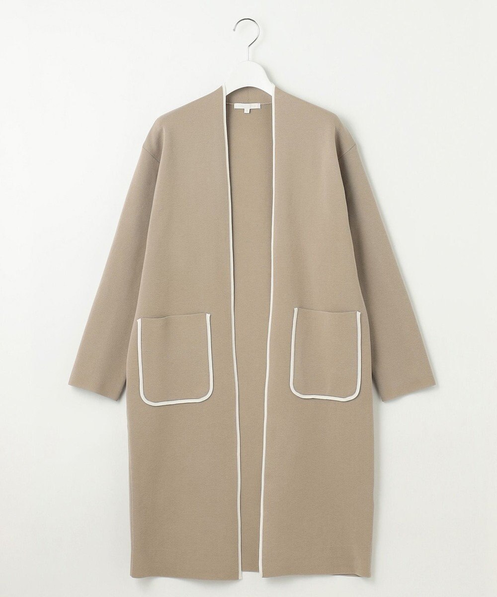 自由区 【洗える】ドライコットンハイゲージニット アウター 