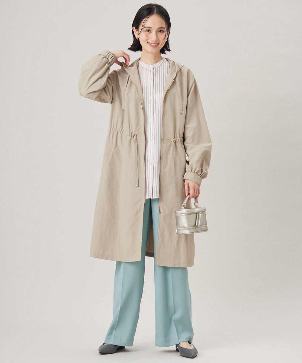 自由区 【カタログ掲載・ご好評につき新色追加・セットアップ対応】リネンライクシンセティックワイドストレート パンツ 